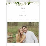 "Lush Greenery" - Wedding Website in Fresh Green by Phrosné Barwood - Mobile Layout
