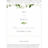 "Lush Greenery" - Wedding Website in Fresh Green by Phrosné Barwood - Mobile Layout