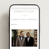 "Overlapping" - Wedding Website in Cotton by Amy Kross - Mobile Layout