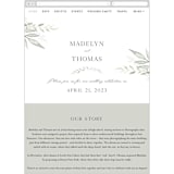"Sweeping" - Wedding Website in Linen by Carolyn Nicks - Mobile Layout