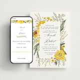 "Organic Florals" - Wedding Website in Honey by Susan Moyal - Match Your Stationery