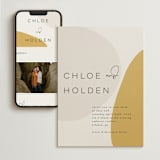 "Organic shapes" - Wedding Website in Mustard by Morgan Kendall - Match Your Stationery