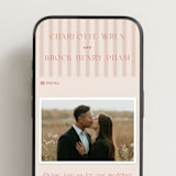 "Racquet" - Wedding Website in Verona Sunset by Megan Davis - Mobile Layout