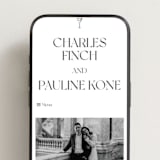 "Trés Chic" - Wedding Website in Soft Black by Julia Liverton - Mobile Layout