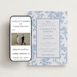 "Classic Toile" - Wedding Website in Periwinkle by Jenna Holcomb - Match Your Stationery
