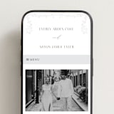 "Delicately" - Wedding Website in Gravel by Nicoletta Savod - Mobile Layout