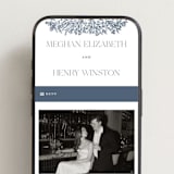 "Hummingbird Botanicals" - Wedding Website in Provincial Blue by Erin Deegan - Mobile Layout