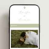 "Posy" - Wedding Website in Pistachio by Olivia Raufman - Mobile Layout