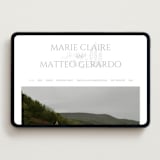 "Vigneto" - Wedding Website in Matte Silver by MG Patternbox - Desktop Design