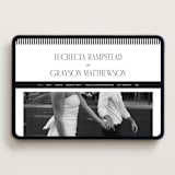 "Grayson" - Wedding Website in Soft Black by Kamala Nahas - Desktop Design