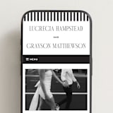 "Grayson" - Wedding Website in Soft Black by Kamala Nahas - Mobile Layout