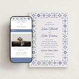 "Talavera Tiles" - Wedding Website in Lapis by Olivia Raufman - Match Your Stationery