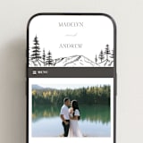 "Mountain Pines" - Wedding Website in Soft Black by Winston Latchman - Mobile Layout