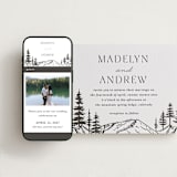 "Mountain Pines" - Wedding Website in Soft Black by Winston Latchman - Match Your Stationery