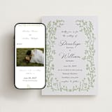 "Flower Garden" - Wedding Website in Tea Green by Susan Moyal - Match Your Stationery