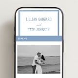 "Preston" - Wedding Website in Provincial Blue by Sara Hicks Malone - Mobile Layout