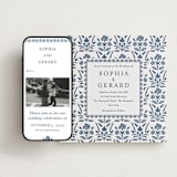 "Pressed Motif" - Wedding Website in Sapphire by Oma N. Ramkhelawan - Match Your Stationery