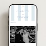 "Simple Type" - Wedding Website in Provincial Blue by Jen Movitz - Mobile Layout