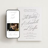 "Romantic Script" - Wedding Website in Soft Black by Susan Zinader - Match Your Stationery