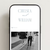 "Subtle Stripes" - Wedding Website in Provincial Blue by Nicole Walsh - Mobile Layout