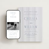 "Subtle Stripes" - Wedding Website in Provincial Blue by Nicole Walsh - Match Your Stationery