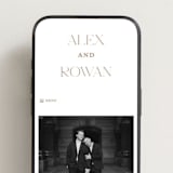 "Quiet Luxury" - Wedding Website in Matte Gold by Oscar and Emma - Karly Depew - Mobile Layout