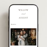 "Willow" - Wedding Website in Coffee by Snow and Ivy - Mobile Layout
