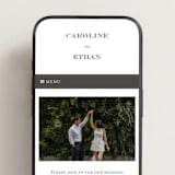 "Proper" - Wedding Website in Ink by Carolyn MacLaren - Mobile Layout