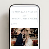 "Posh" - Wedding Website in Ocean by Creo Study - Mobile Layout