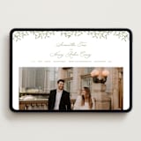 "Garden Script" - Wedding Website in Pistachio by Katherine Moynagh - Desktop Design