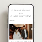 "Kismet" - Wedding Website in Soft Black by Alston Foster - Mobile Layout