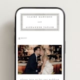 "Heirloom" - Wedding Website in Graphite by Creo Study - Mobile Layout