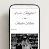 "Sirmione" - Wedding Website in Soft Black by Pati Cascino - Mobile Layout