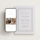 "Shell Border" - Wedding Website in Mist by Vera Lim - Match Your Stationery