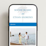 "Palm Tree" - Wedding Website in Sapphire by Kaydi Bishop - Mobile Layout
