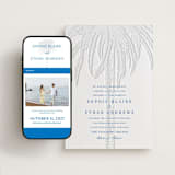 "Palm Tree" - Wedding Website in Sapphire by Kaydi Bishop - Match Your Stationery