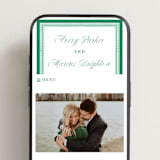 "Archer" - Wedding Website in Racing Green by Kelly Watkins - Mobile Layout