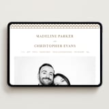 "Parker" - Wedding Website in Matte Gold by Angela Garrick - Desktop Design