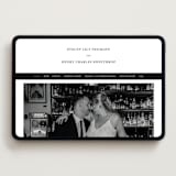 "Bespoke" - Wedding Website in Soft Black by Meggy Masters - Desktop Design
