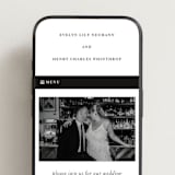"Bespoke" - Wedding Website in Soft Black by Meggy Masters - Mobile Layout