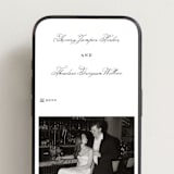 "Bliss" - Wedding Website in Soft Black by Kelly Watkins - Mobile Layout