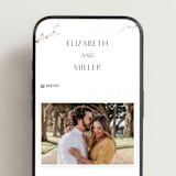 "Vine Wrap" - Wedding Website in Cotton by Amy Kross - Mobile Layout