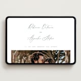 "Tidal Wave" - Wedding Website in Aqua by Hooray Creative - Desktop Design