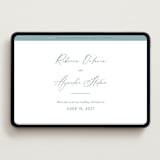 "Tidal Wave" - Wedding Website in Aqua by Hooray Creative - Desktop Design