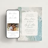 "Tidal Wave" - Wedding Website in Aqua by Hooray Creative - Match Your Stationery