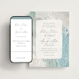"Tidal Wave" - Wedding Website in Aqua by Hooray Creative - Match Your Stationery
