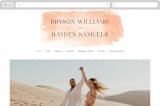 "Swept" - Wedding Website in Blush by Snow and Ivy - Desktop Design