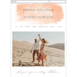 "Swept" - Wedding Website in Blush by Snow and Ivy - Mobile Layout