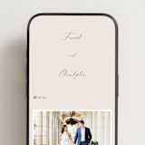 "Beautifully Scripted" - Wedding Website in Blushing by Hooray Creative - Mobile Layout