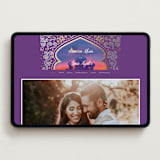 "Whole New World from Disney's Aladdin" - Wedding Website in Aubergine by Creo Study - Desktop Design